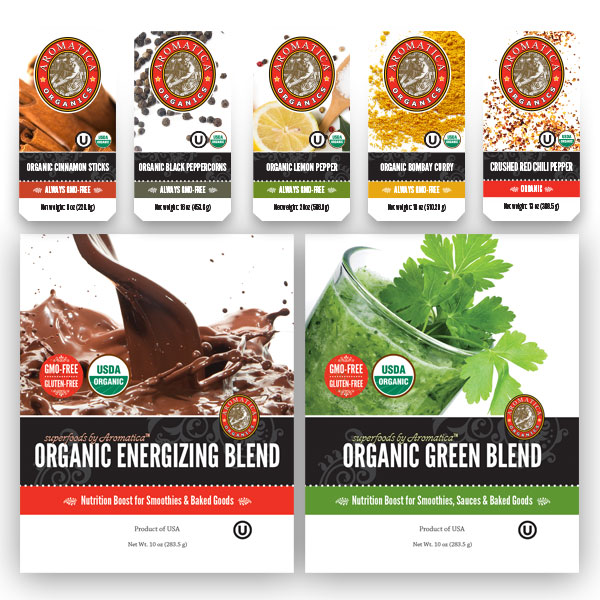 Aromatica Organics Packaging and Marketing Collateral