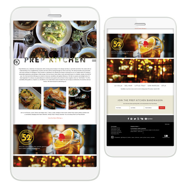 Prep Kitchen Website and Marketing Collateral